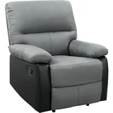 Habitat et Jardin Relaxsessel lincoln Textil 89 x 103 x 90 cm Schwarz/Dunkelgrau