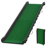 YRHome Hunderampe Auto klappbar 156 x 40cm Kunststoff Anti-Rutsch Autorampe Kofferraumrampe für Haustiere Hunde-Rampe Hundetreppe Einstiegshilfe für Kofferraum Robust bis 90 kg Grün