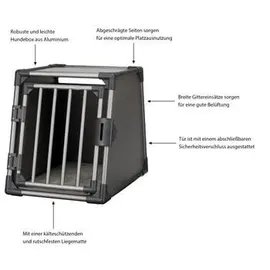 Trixie Transportbox Aluminium M 55x61x74cm graphit