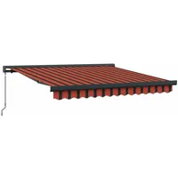 VidaXL Einziehbare Markise Orange und Braun 300x250 cm