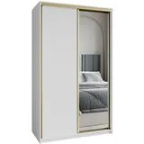 masseno Schwebetürenschrank TAVI 120 x 205 x 60 cm Weiß