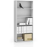 Hohes Büroregal SEGMENT, 4 Böden, 840 x 350 x 1880 mm, weiß