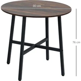 Homcom Ø 80 cm braun