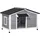 PawHut Hundehütte 109 x 79 x 72 cm Holz Grau