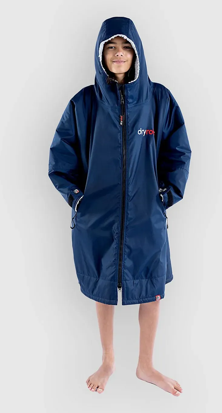 Dryrobe Advance Long Sleeve Kids 10-13 Surf Poncho navy grey Gr. Uni