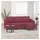 vidaXL Sofa + Bettsofa, Sofa, 3 Sitzer, mit Hocker Weinrot 180 cm Stoff