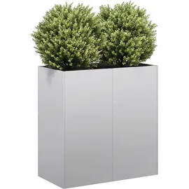 vidaXL Pflanzgefäß 120 x 40 x 80 cm Silber