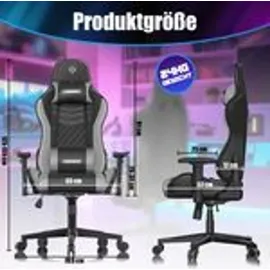 Kesser Gamingstuhl Kunstleder Grau/Schwarz