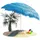 Kingsleeve Hawaii Ø 160 cm blau