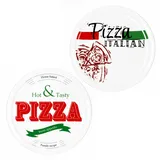 2er Set Pizzateller 1x Hot & Tasty + 1x Pizza Italian 28cm