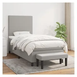 vidaXL Boxspringbett 100 x 200 cm Hellgrau