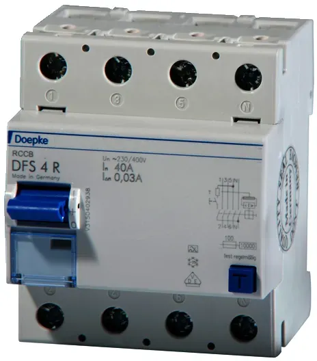 Doepke 09134911, Fehlerstromschutzschalter, Typ A, 10000 A, IP20, 150 - 250 V