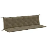 vidaXL Gartenbank-Auflagen 2 Stk. Melange Taupe 200x50x7 cm Stoff