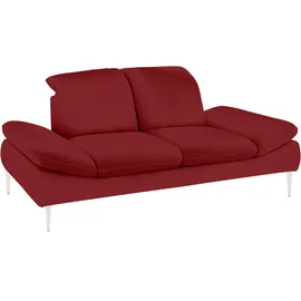W.Schillig Couch Leder 3-Sitzer Rot