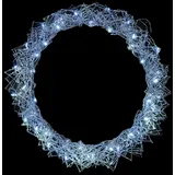 Mojawo LED Hängekranz / Tischdekoration Metall Ø30cm kaltweiß