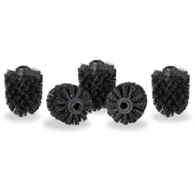 Relaxdays WC Bürstenkopf im Set, lose Toilettenbürsten 12mm Gewinde, Ersatzbürstenkopf Durchmesser 7 cm, Plastik, Schwarz,