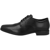 CLARKS Howard Walk Oxford, Schwarzes dunkelschwarzes Leder, 44.5 EU