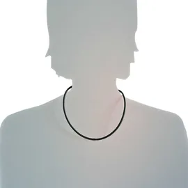 Ostsee-Schmuck Halsreif Kautschuk 3,0 mm schwarz