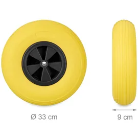 Relaxdays Schubkarrenrad 3,50-6
