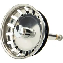 tecuro Siebkorb Ø 54 mm mit Metall-Führungsstange 8 mm und Höhenverstellung Farbe Silber