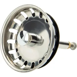 tecuro Siebkorb Ø 54 mm mit Metall-Führungsstange 8 mm und Höhenverstellung Farbe Silber