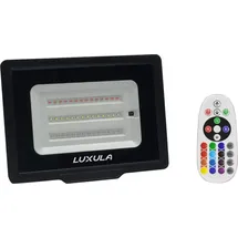 LUXULA RGB LED-Fluter LX400183, 50W, IP65, schwarz, mit Fernbedienung