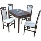 HOFMANN LIVING AND MORE Essgruppe »5tlg. Tischgruppe«, (Spar-Set, 5 tlg., 1 Tisch, 4 Stühle montiert