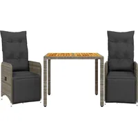 vidaXL Garten-Bistro-Set 3-tlg. Grau