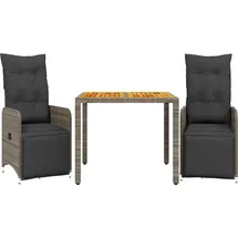 vidaXL Garten-Bistro-Set 3-tlg. Grau