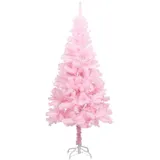 vidaXL Künstlicher Weihnachtsbaum mit LEDs Kugeln Rosa 150 cm PVC Modell 1