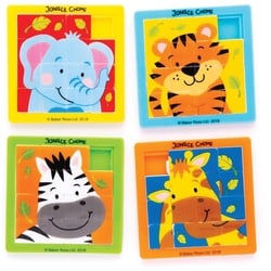 Jungle Chums Schiebepuzzles "Dschungelfreunde" (pro Set 5) Mitgebsel