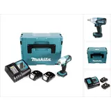 Makita DTW 251 RAJ Akku Schlagschrauber 18 V 230 Nm 1/2" + 2x Akku 2,0 Ah + Ladegerät + Makpac