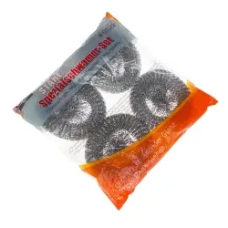 Reinex Pack Stahlschwamm, 4er Packung 12382 , 1 Packung = 4 Stück