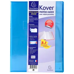 Exacompta 32431E 60x Buchhülle 24x32cm PVC - Farben sortiert