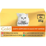 PURINA GOURMET GOLD KATZENFUTTER KATZEN HOCHWERTIGES NASSFUTTER MIX 48 x 85gr