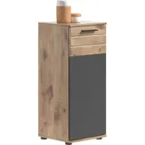 xonox.home Standschrank Mason Nox Oak/Grau 87 cm x 37 cm x 34 cm