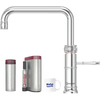 Quooker Classic Fusion Square verchromt glänzend Wasserhahn PRO3 Sprudelwasser CUBE