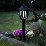 Grafner XXL LED Solar Standleuchte | 52 cm | schwarz | High-Power-LED'S | großer Akku | effizientes Solarpanel | Solar Leuchte Weg