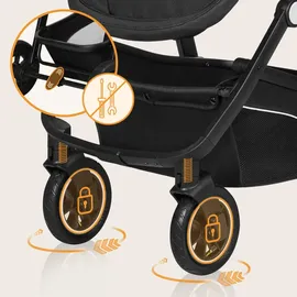 lionelo BIANKA Kinderwagen 3 in 1 bis 22 kg Babywanne Autositz Zusammenlegbar, Reise-System, Einstellung der Rückenlehne, Räder 360o Stoßdämpfer, Verdeck XXL