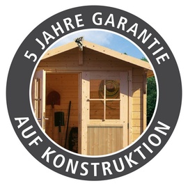 Karibu Gartenhaus Mühlentrup 3 Terragrau 404 cm x 332,5 cm