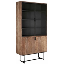 Vitrinenschrank Odeon, Teak/Metall