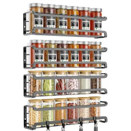trayindaly Gewürzregal 4er Metall 0 x 0 x 0 cm Schwarz