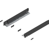BLUM LEGRABOX pure Beschlägegarnitur Zargenhöhe N, TIP-ON - NL: 500 / 40 kg / Stahl Carbonschwarz-matt