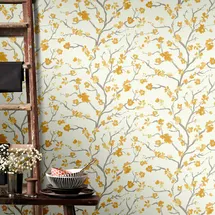 Superfresco Easy Vliestapete UshiFloral gemustert gelb