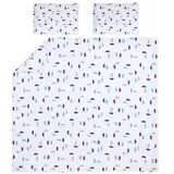 Meyco Home Shapes Bettwäsche Doppelbett (Baumwolle, atmungsaktives Material, einfache Pflege, perfekte Passform, praktischer Einschlagstreifen, Maße: 240 x 200/220 cm), Lila