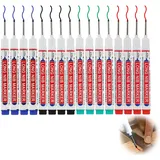 Tieflochmarker von Hochwertige Bohrlochmarker mit 20 mm langer Spitze, extra feine Rundspitze für Holz, Kunststoff, Metall und Karton in Rot, Blau, Grün und Schwarz Tieflochmarker (16)