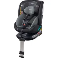 Auto Kindersitz / Sitzerhöhung drehbar 360° Grad mit Standfuß (Schwarz) für Kinder von ca. 15 Monate bis 12 Jahre / 9 bis 36 kg / ECE R129 (Kla... - Grau