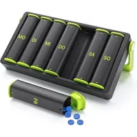 Tablettenbox 7 Tage Morgen Abend Pillendose 2 Fächer Medikamentenbox