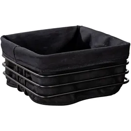 Wenko Premium Square Brotkorb Metall Schwarz