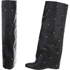 Ital-Design Keilstiefel Damen Schwarz 39